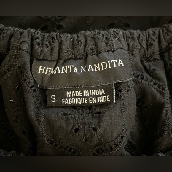 Hemant & Nandita by Anthropologie Mavra off the shoulder, embroidered blouse. - Picture 3 of 8